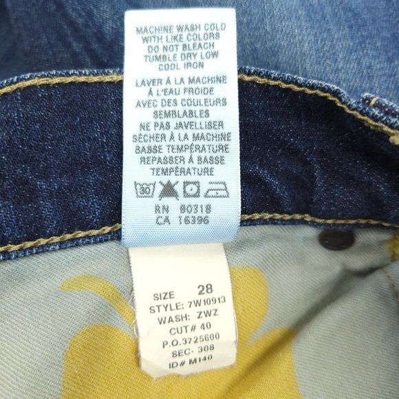 Lucky Brand Jeans READ Sweet N Low Women Size 6 / 28 Mid Rise Boot Cut Dark Wash - Picture 9 of 13